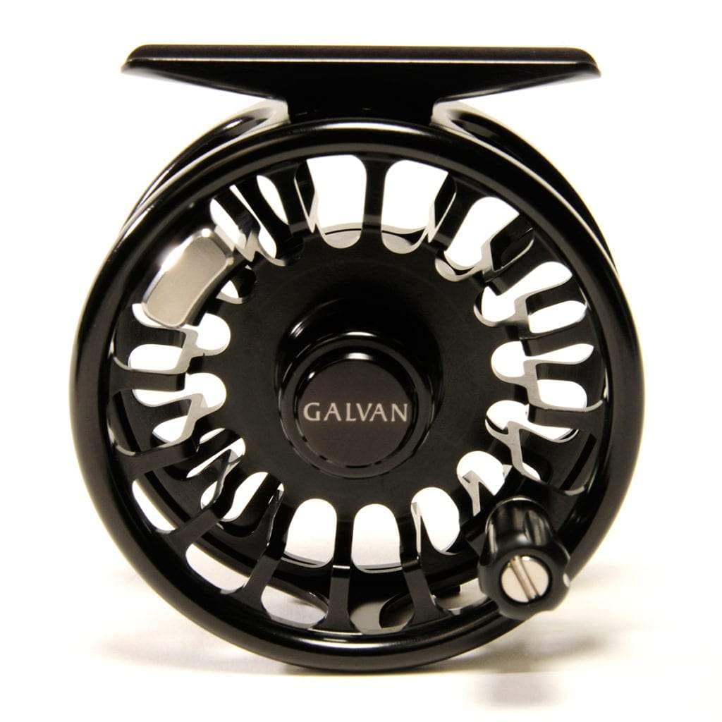 Galvan Torque Fly Reel Black 4 front view highlighting precise microTune drag for smooth fights