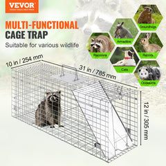 Galvanized iron cat trap with folding design