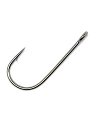 Gamakatsu 10010 Siwash hook closeup with sharp point and nickel finish