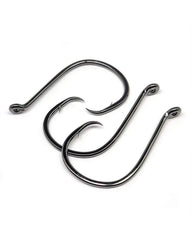 Close-up of Gamakatsu 221311 red octopus circle hook highlighting sharp point