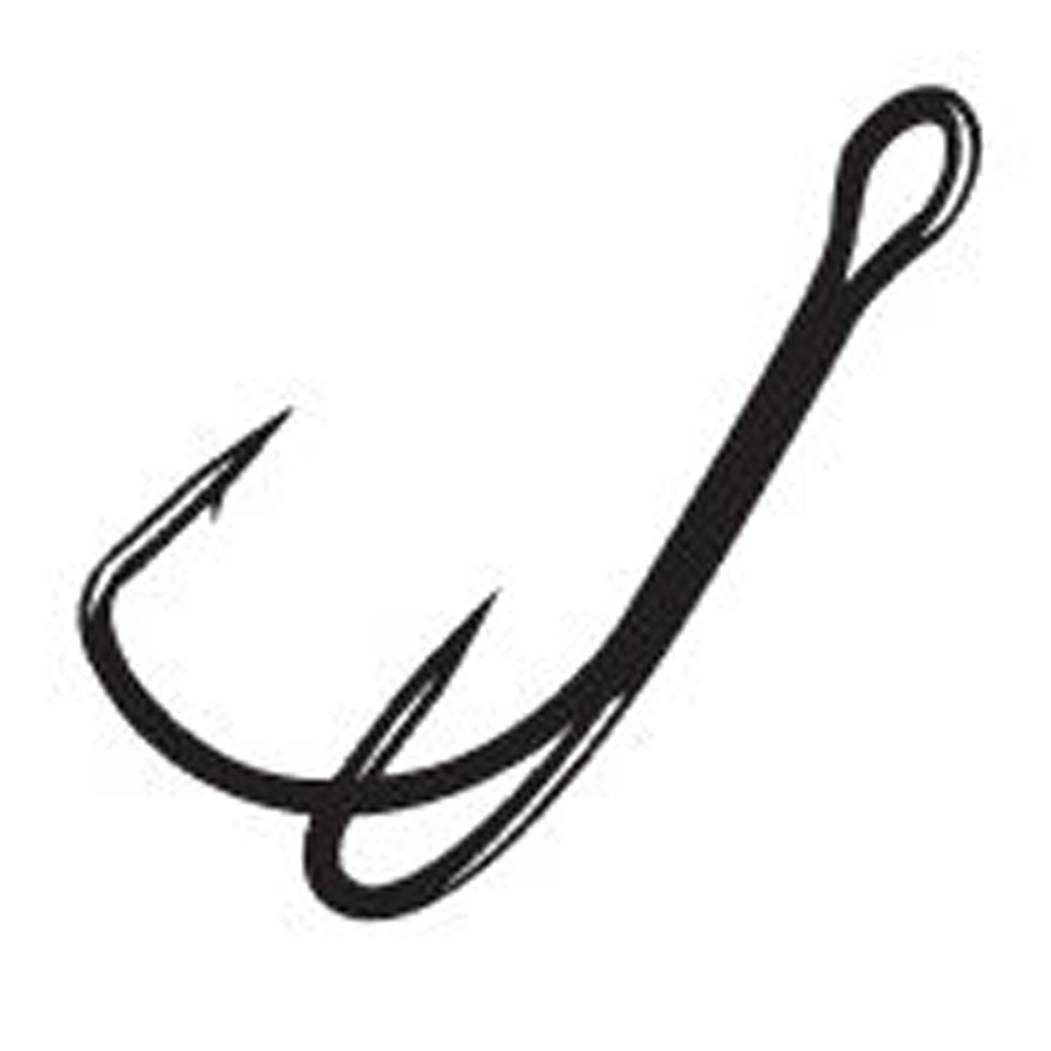 Gamakatsu 226413 EWG Double NSB 3/0 black hook closeup for reliable fishing use