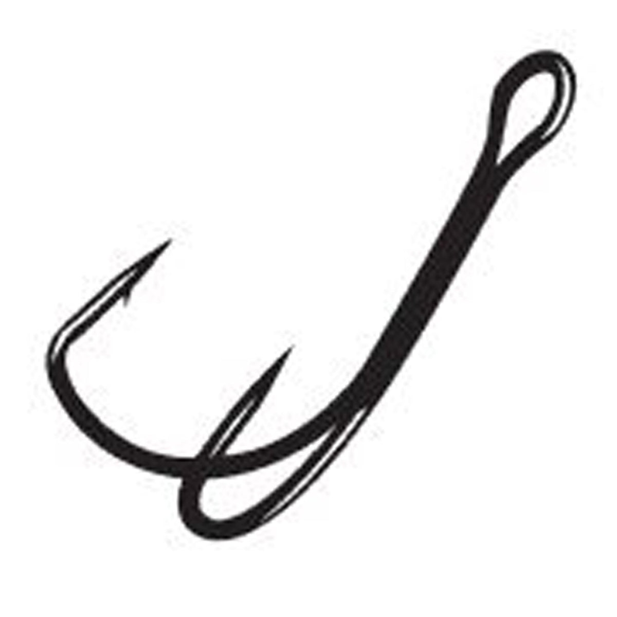 Gamakatsu 226413 EWG Double NSB 3/0 black hook closeup for reliable fishing use