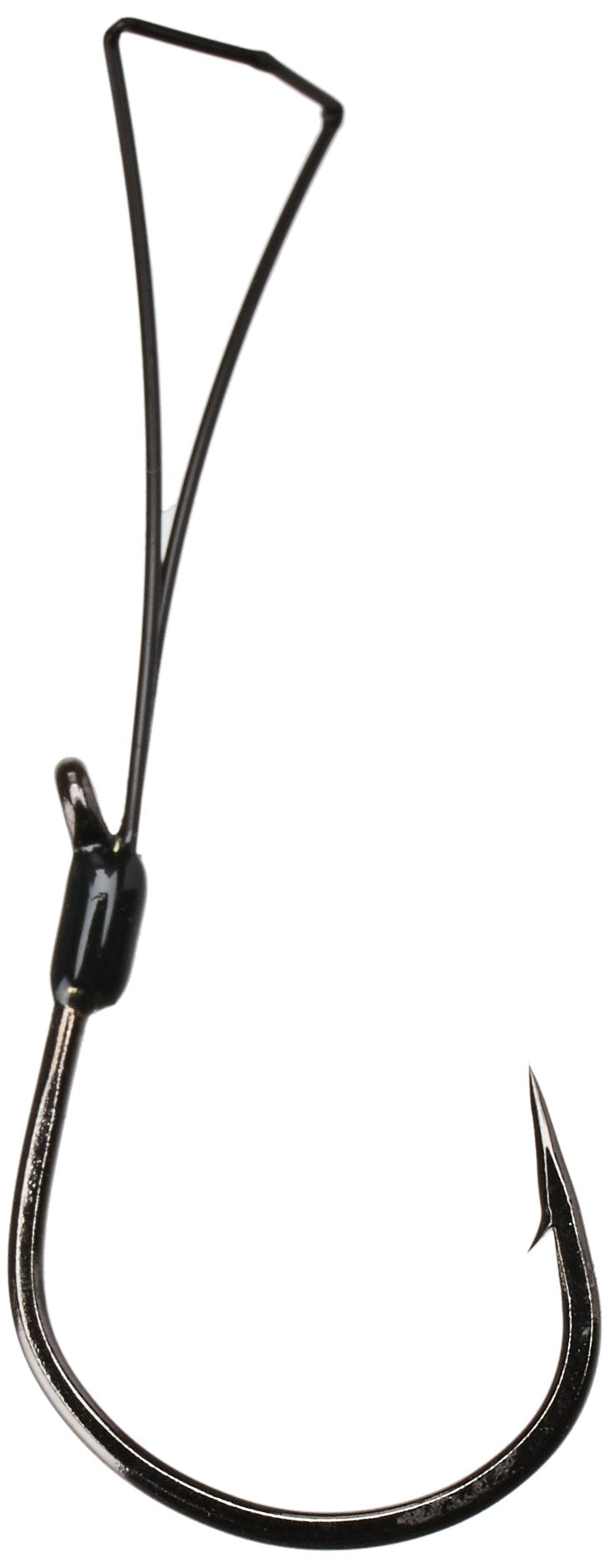 Gamakatsu 230910 Finesse Wide Gap HK Black hook designed for precision weedless fishing