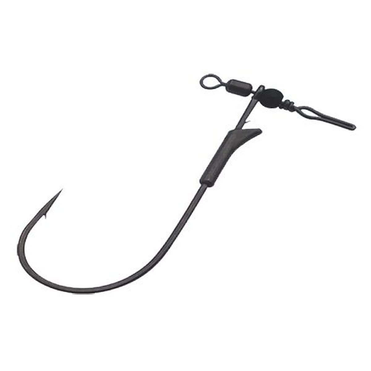 Gamakatsu 362212 G Finesse Swivel Shot Worm Hook – Size 2/0, NS Black