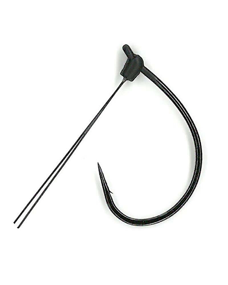 Gamakatsu 367213 G-Finesse weedless hook close-up highlighting titanium guard and nano coat benefits