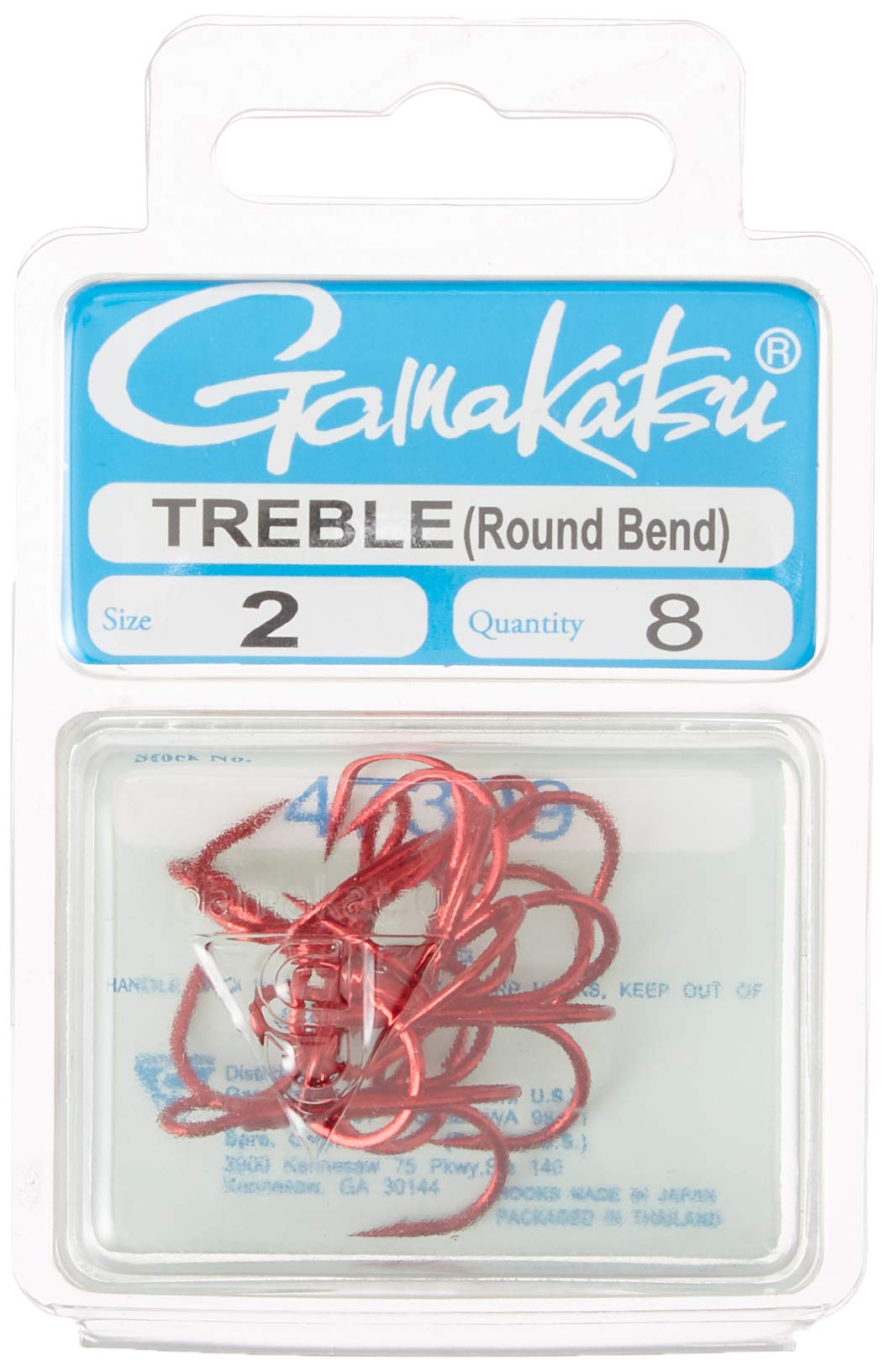 Gamakatsu 47307 round bend treble hook in action, showing reliable hook-up potential.