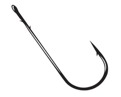 Gamakatsu 48415 straight shank worm hook with black finish, ideal for heavy braided lines