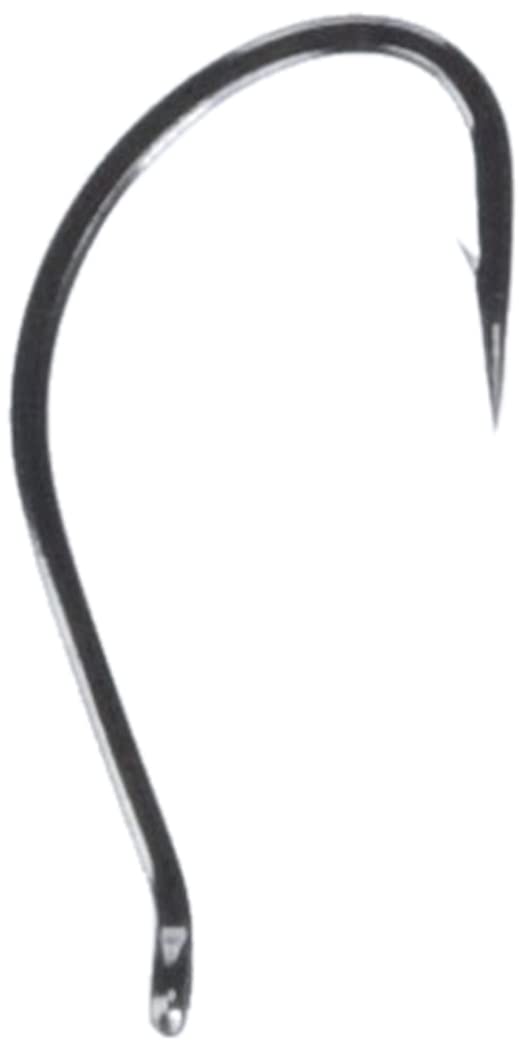 Close-up of Gamakatsu 50408 hook showing conical point in black finish