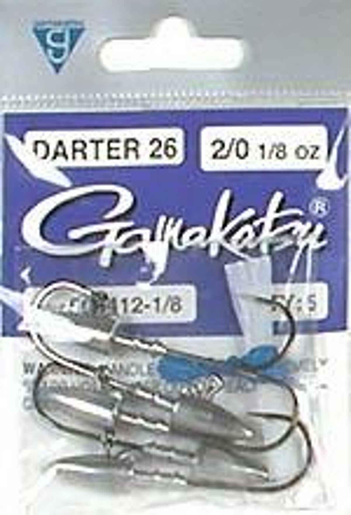 Gamakatsu 505412-1/8 oz Darter 26Jighead Sz2/0 NS Black—sharp hook for precise jigging and reliable hookups.