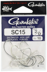 Gamakatsu 67703 SC15 No. 2/0 fly hooks in silver - image 1
