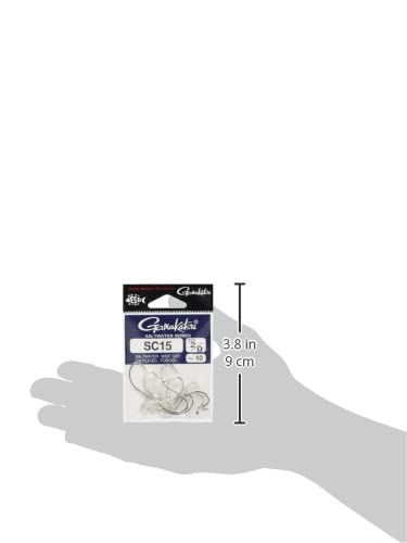 Gamakatsu 67703 SC15 No. 2/0 fly hooks in silver - image 2