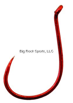 Gamakatsu 75314 octopus barbless hook in red, strong and sharp for reliable bait presentation.