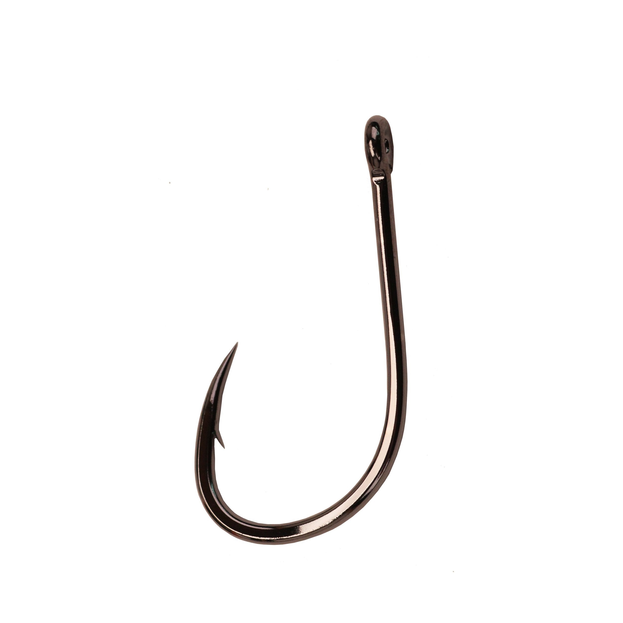 Gamakatsu 98416 octopus hooks in black, pack-shot showing durable finish for versatile fishing.
