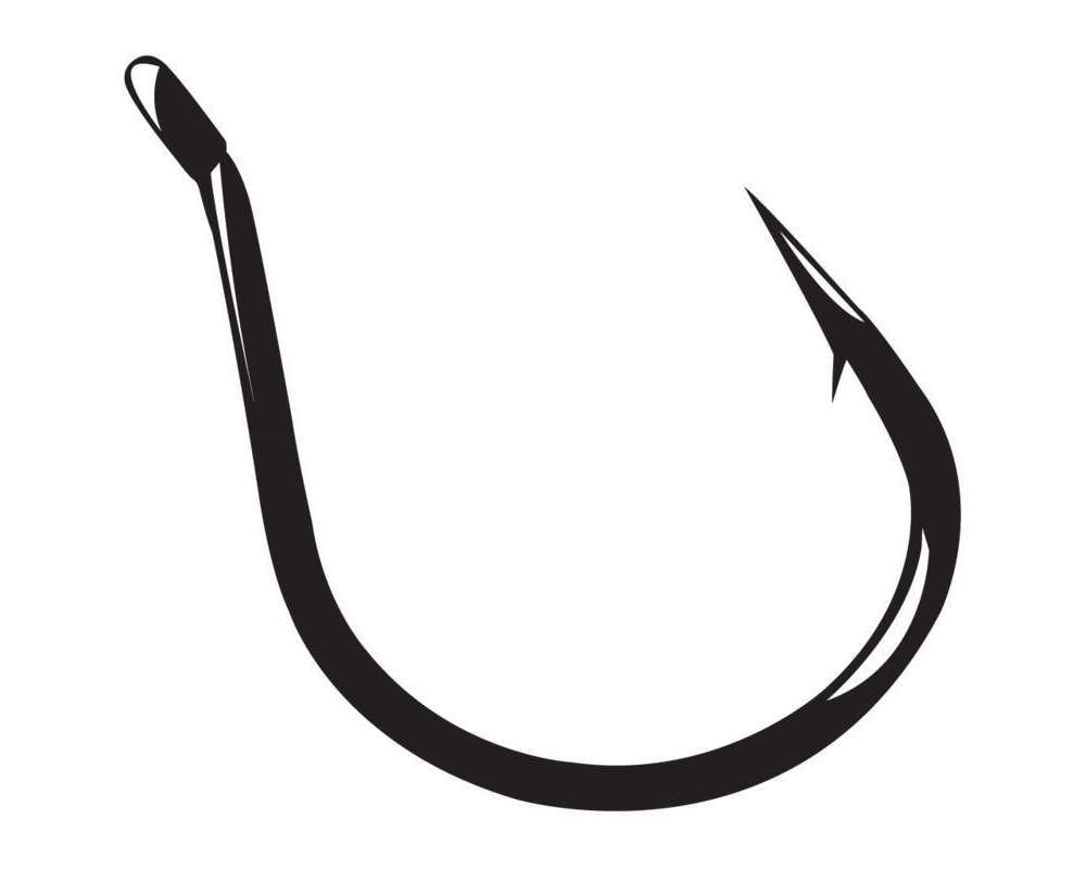 Gamakatsu Finesse Wide Gap Hook 1/0, black finish, for precise hooksets.