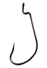 Gamakatsu G-Lock Worm Hook in black 5/0 for secure soft plastic rigging in tough cover.