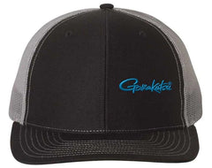 Gamakatsu H015 Trucker Hat with mesh back for breathable comfort on outdoor fishing trips.
