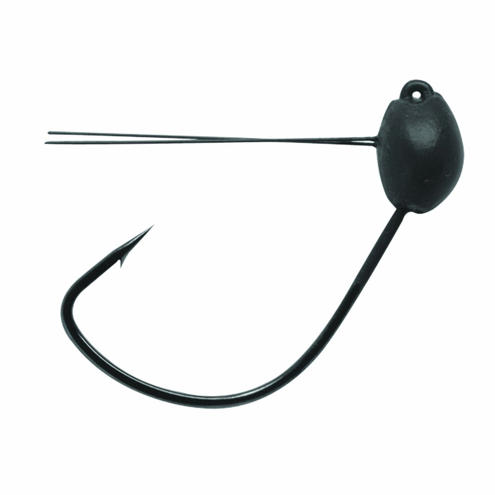 Gamakatsu Jig Head Wacky Hook Black 1/0-1/16 for improved hook-ups on finesse presentations