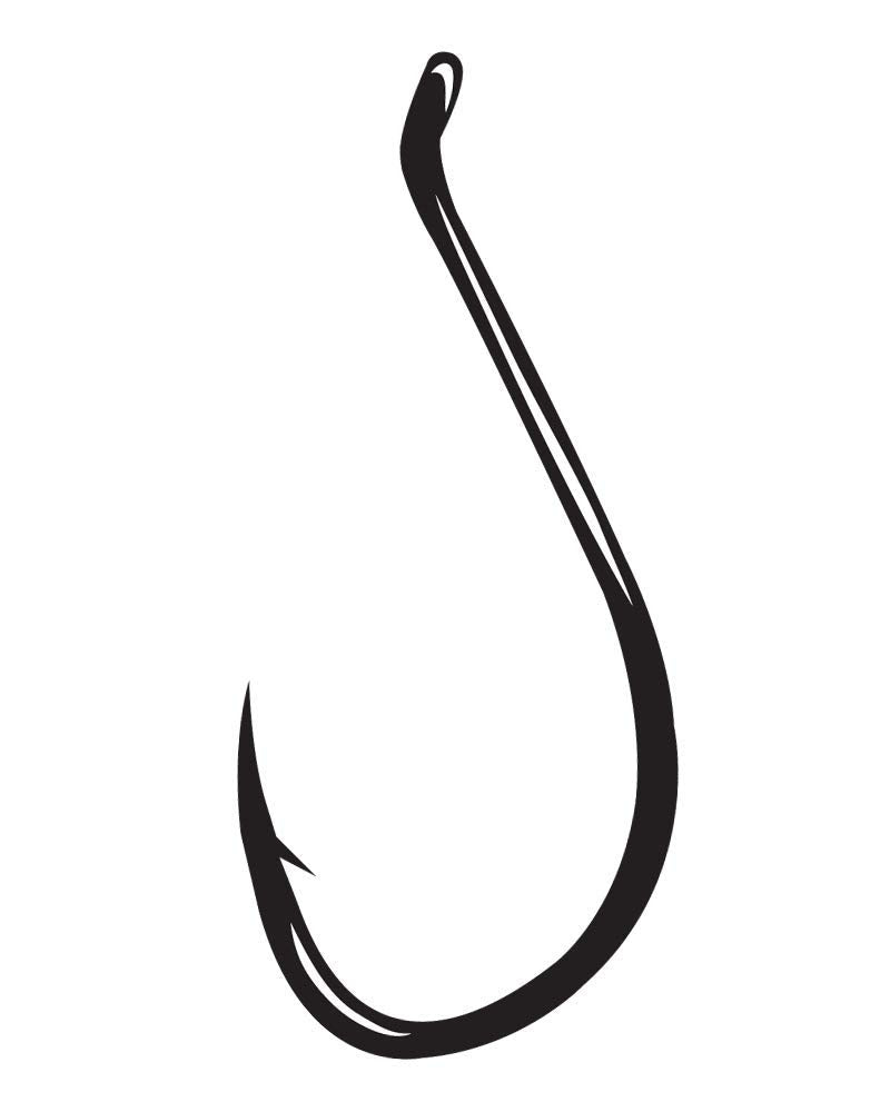 Gamakatsu Octopus Hook close-up, red finish and offset-point design for secure hookups.