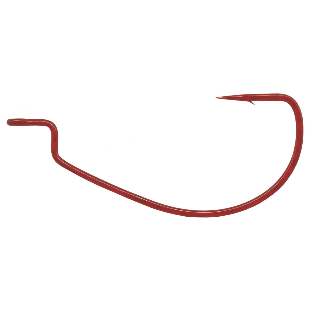 Gamakatsu offset extra wide gap worm hook red, ideal for reliable worm presentations