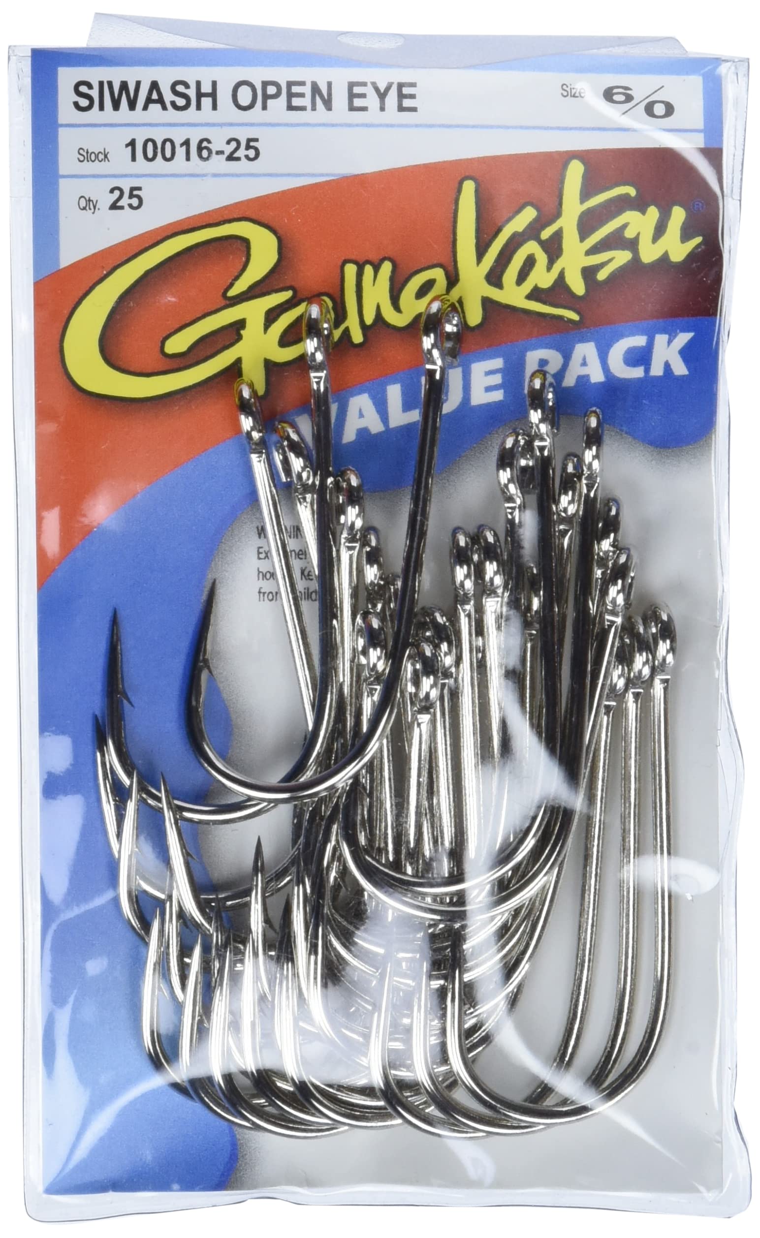 Gamakatsu Open Eye Siwash Hook nickel 6-0 trusted by professional anglers worldwide