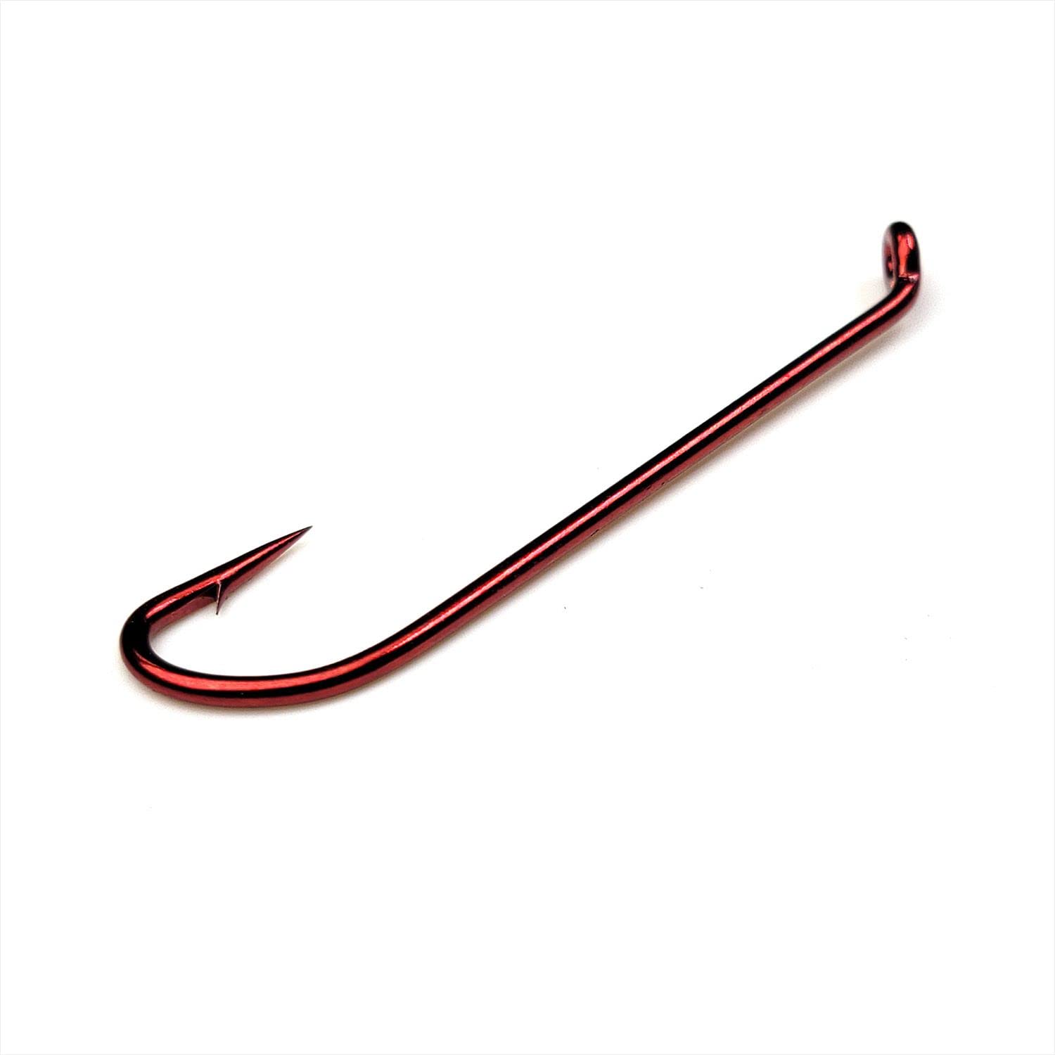 Gamakatsu red finish pack shot showcasing traditional finish for river use.