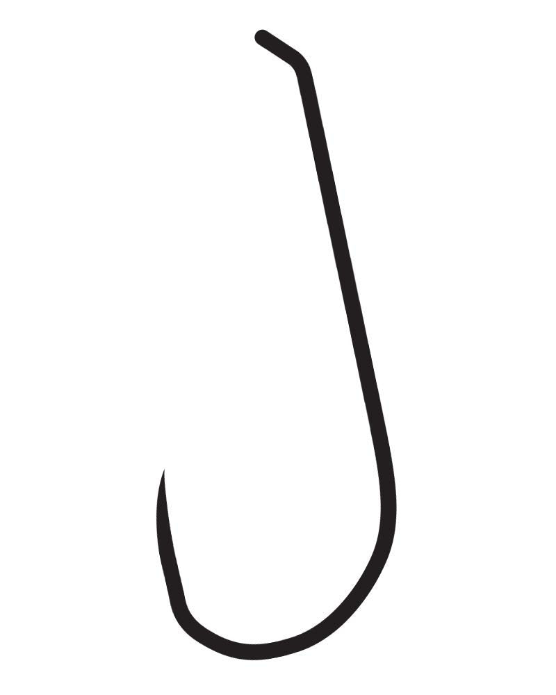Gamakatsu S10-B barbless down-eye hook with black finish, size 16, for precise rigging and easy release.