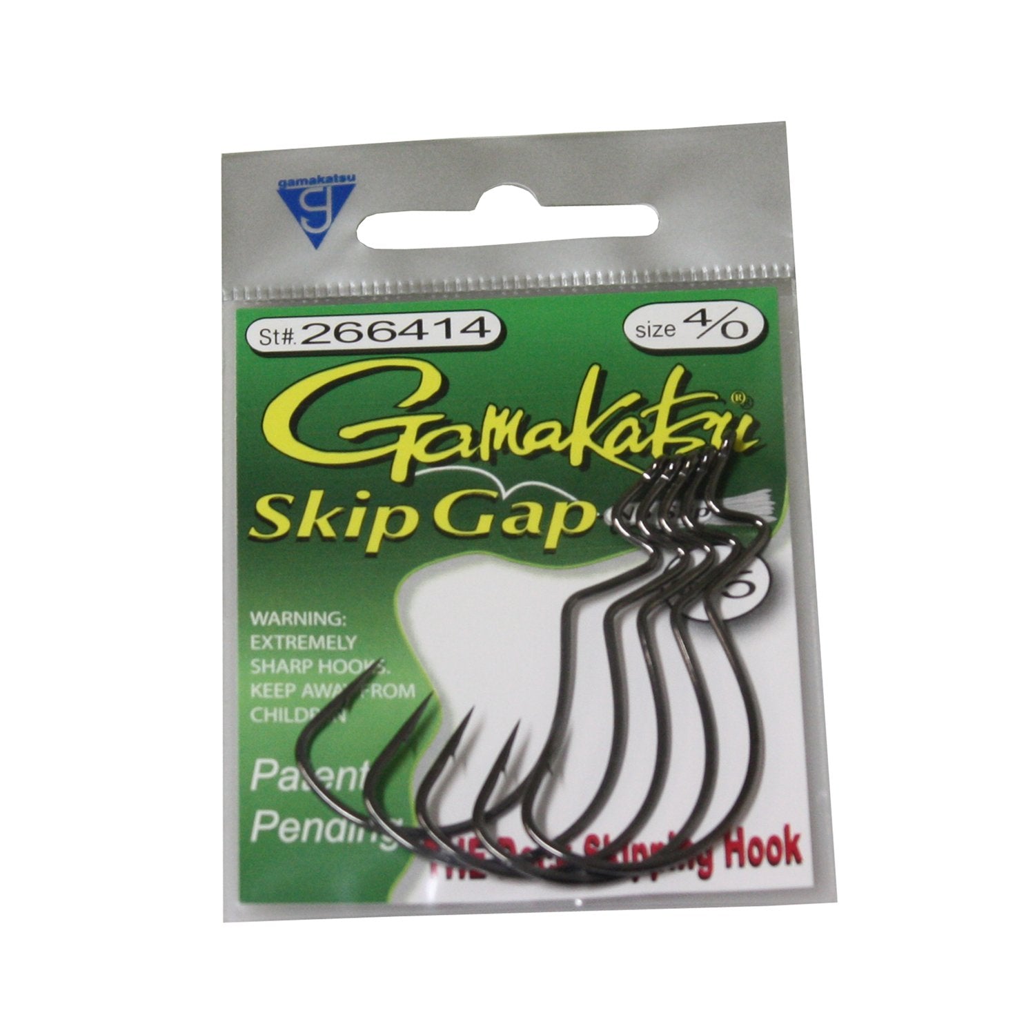 Gamakatsu Skip Gap Worm Hook 4/0 in black finish delivers precise hookups.