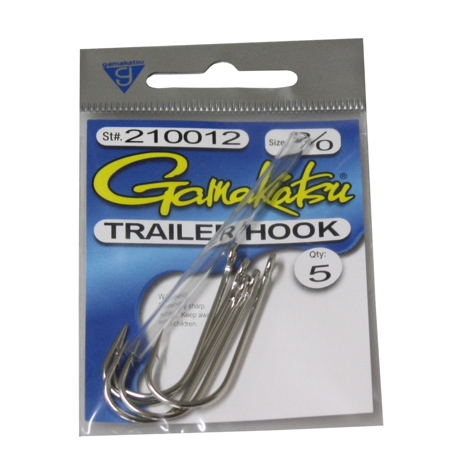 Gamakatsu Spinner Bait Trailer Hook Silver improves hook-ups on lures and trailer rigs