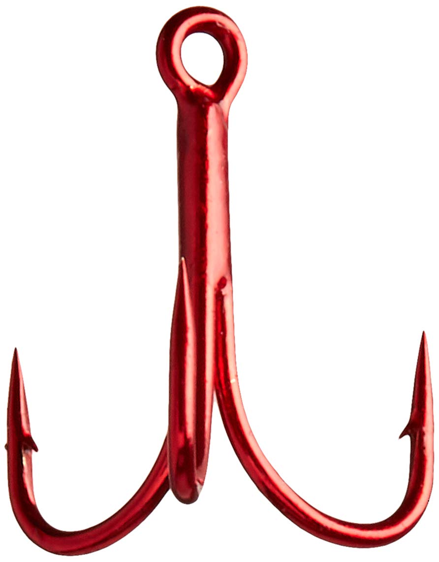 Gamakatsu Trout Treble Hook-4 in red delivers sharpness for reliable trout catches.