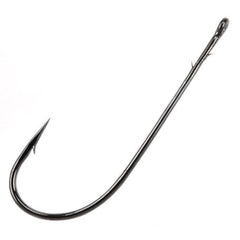 Gamakatsu 01413 worm hook with barbed shank and silver finish for secure flipping with braided lines