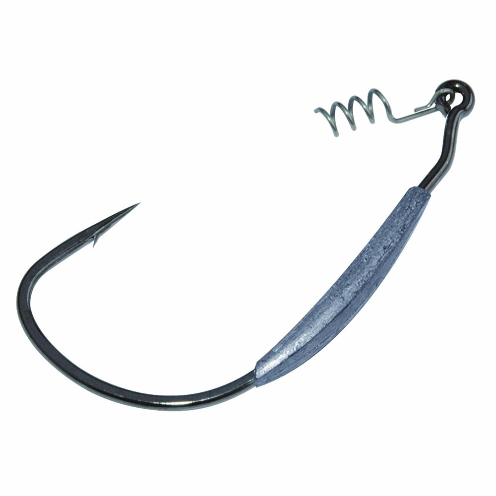 Gamakatsu worm hook close-up shows sharp point for reliable hooksets.