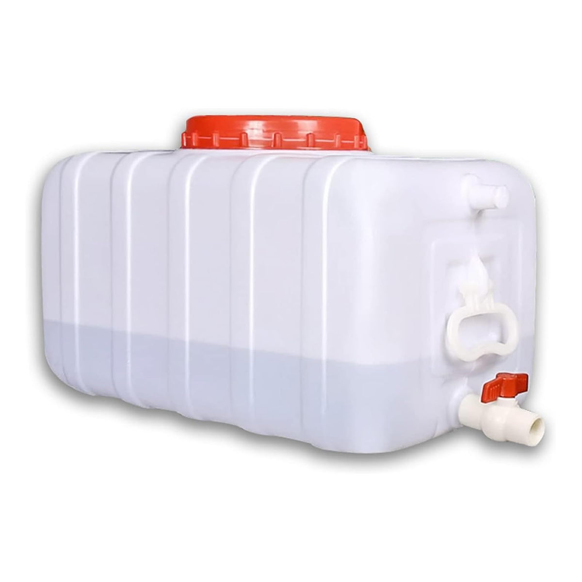 GAMAXX 110L water storage tank with tap for easy outdoor drinking.