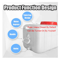 GAMAXX water container with ergonomic handle for transport.