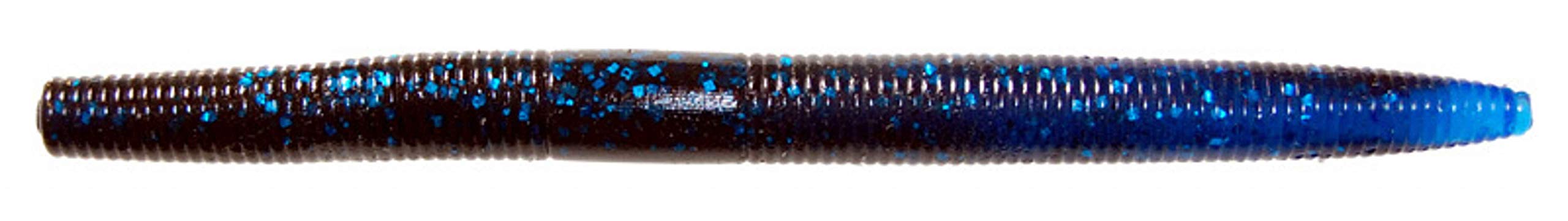 Gambler 6-inch Fat Ace lure in Black Blue Glitter with Blue Tip