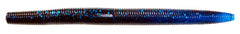 Gambler 6-inch Fat Ace lure in Black Blue Glitter with Blue Tip