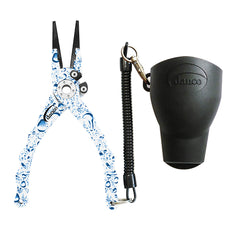 Gambler Danco Admiral 7.5-inch fishing plier with saltwater protection and replaceable carbide cutters for braided line.