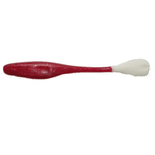 Gambler Flap's Shad 6inch Strawberry Glitter White Tail shows lifelike action for bass and trolling.