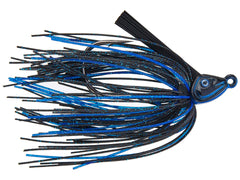 Gambler Goat half-oz black blue lure ideal for bass fishing.