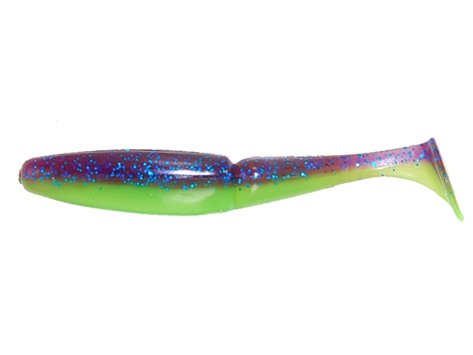 Gambler Lures Little EZ Plum-Rita close-up showing thumping action and segmented body.
