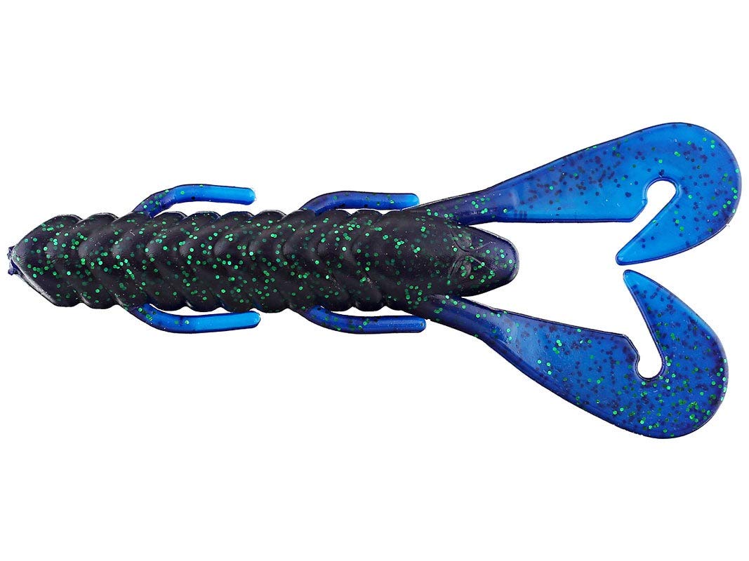 Gambler Lures UC038 Burner Craw blue tip, ideal for flipping and bass fishing.