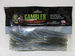 Gambler Shakey Shad 4in flat-tail action ideal for quiver on drop-shot setups.