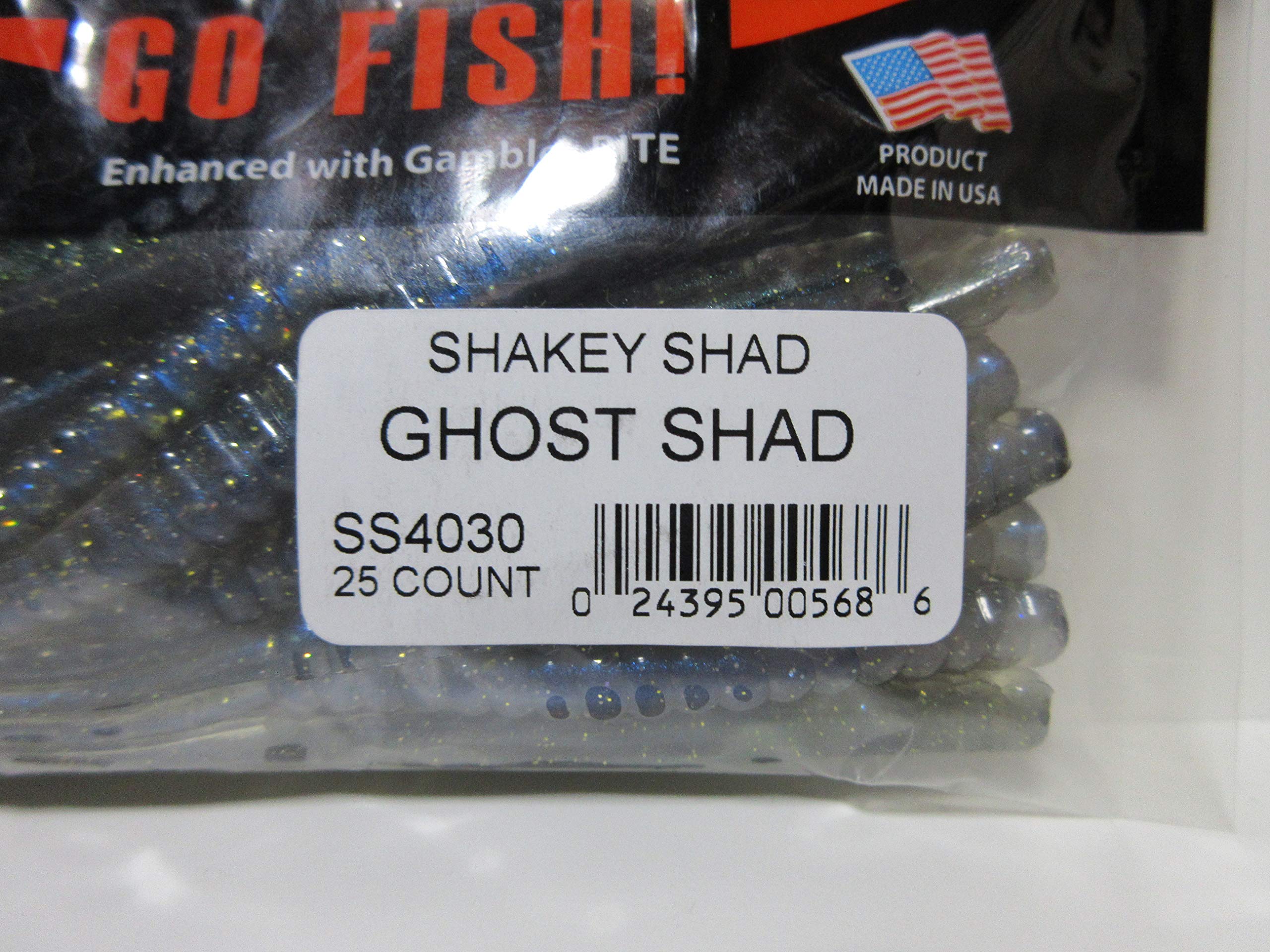 Gambler Shakey Shad 4in ghost color supports Shakey Head fishing.