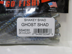 Gambler Shakey Shad 4in ghost color supports Shakey Head fishing.