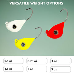 Game On Lures Rock Bottom Jig Wide Body design reduces snags and boosts cover staying power