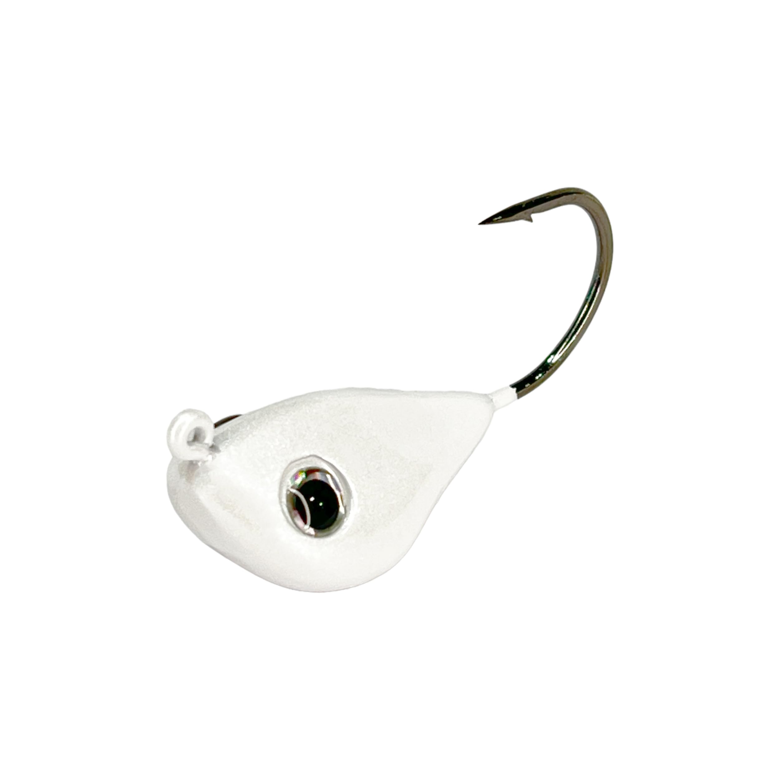 Game On Lures Rock Bottom Jigs 1.5 oz white body boosts bottom fishing performance.