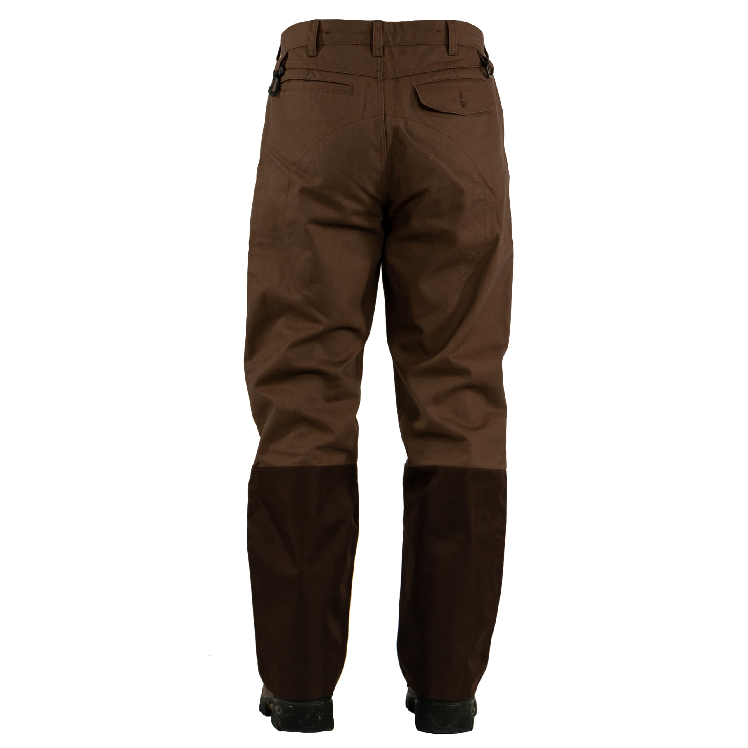Gamehide briar-proof pants with heavy-duty hook and D-ring for gear.