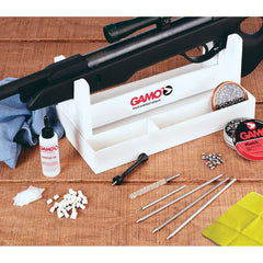 Gamo collapsible rifle stand included in the maintenance center