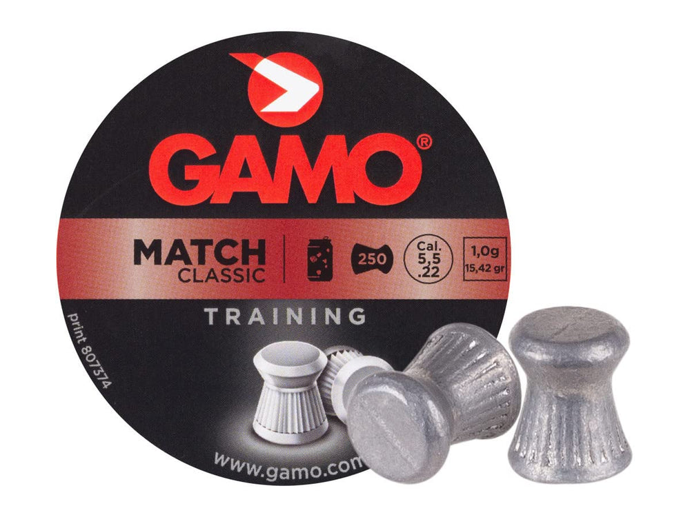 Gamo Match Pellets 0.22 Caliber, 250 pellets