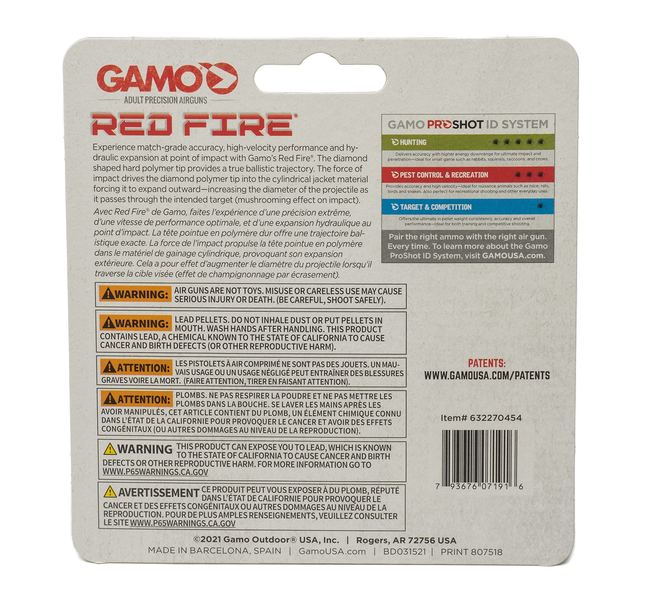 Box image: Gamo Red Fire 125ct ammunition