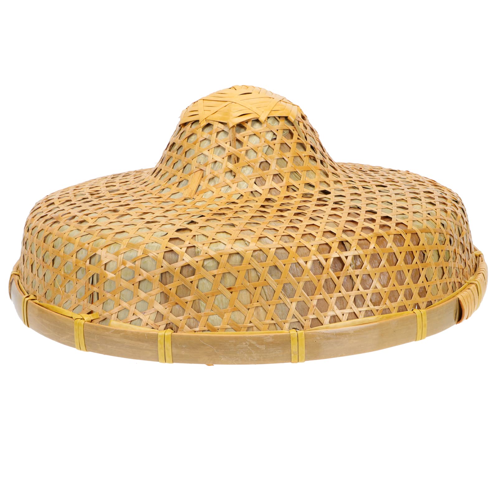 GANAZONO bamboo weaving sun hat front view highlights breathable craftsmanship and sun protection.